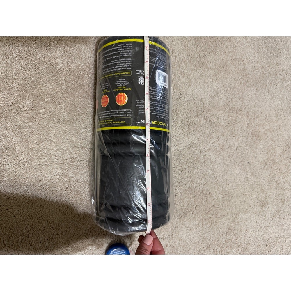TriggerPoint GRID Foam Roller Black Hollow Multi-Density Massage Roller 13in