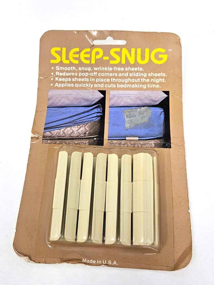 Sleep-Snug Plastic Bed Sheet Holder CLIPS 4 pc Pack Keep Sheets Snug, New