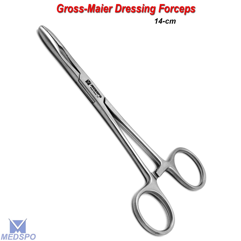 Gross Maier Dressing Forceps Atraumatic Serrated Tip Jaws Sponge Forceps CE