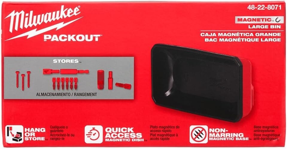 Milwaukee Packout Large Bin Rectangular Magnetic 48-22-8071