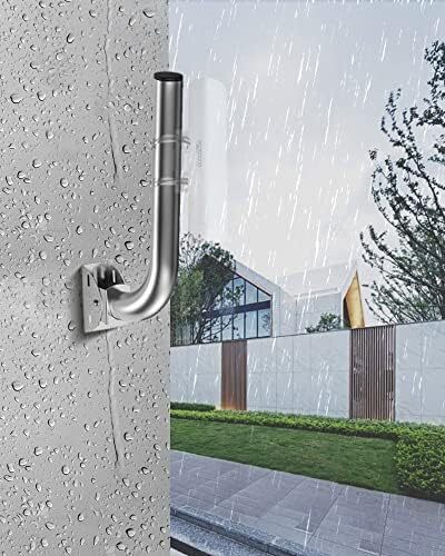 Universal Adjustable Antenna Mounting Pole, 14-Inch Waterproof J Bracket,