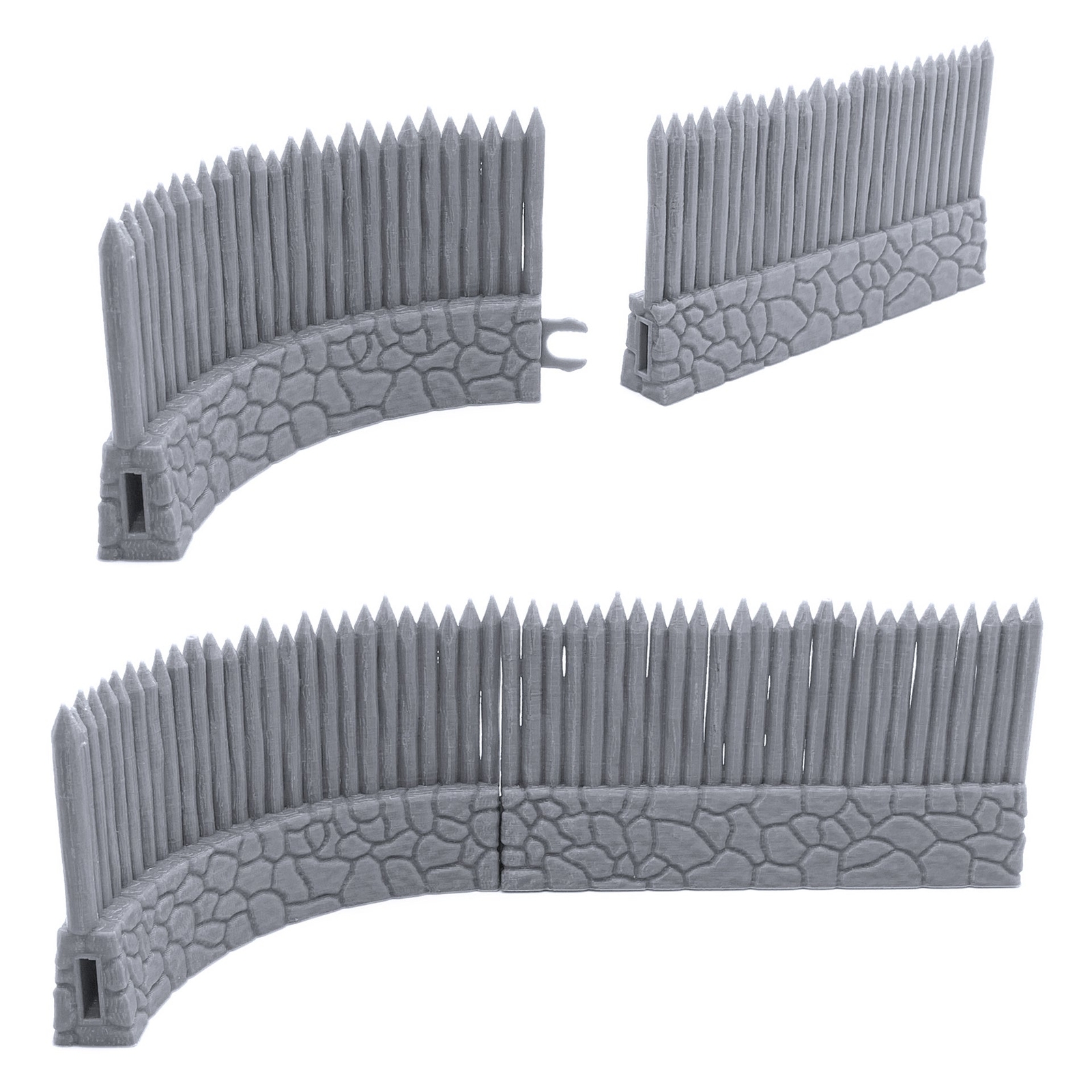 Viking Stockade by Terrain4Print, 3D Printed RPG Scenery Wargame 28mm Miniature