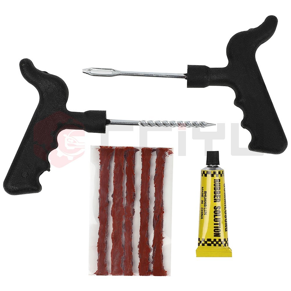 Heavy Duty Booster Jumper Cables 30FT 1 Gauge Car Van Power With Tire Repair Kit