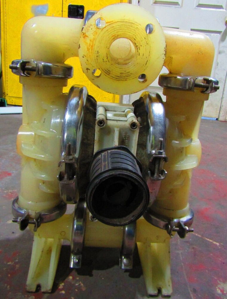 😃 WILDEN 1 1/2" POLYPROPYLENE PNEUMATIC DOUBLE DIAPHRAGM PUMP