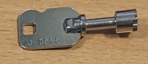 GREENWALD MONEY BOX REPLACEMENT KEY (SAME AS GW 8-166-1) CODED J0585
