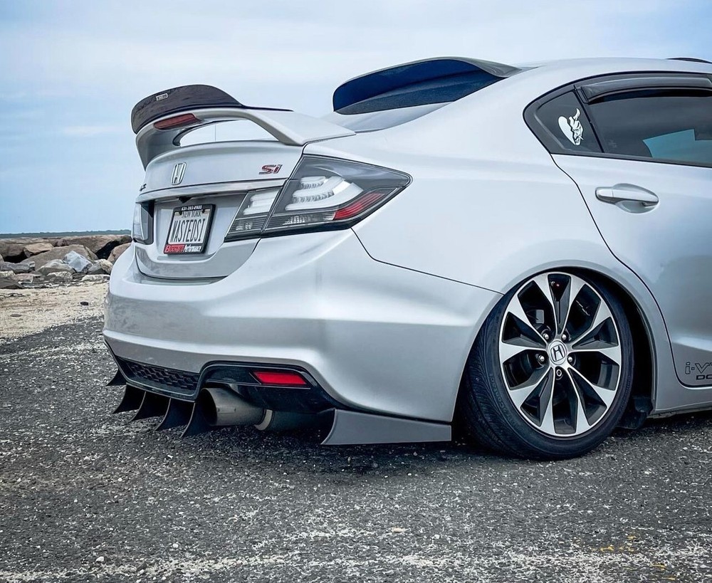 2012-2015 Honda Civic 3PC Curved Rear Diffuser