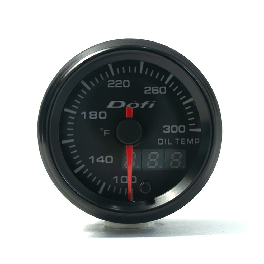 2" 52mm Digital & Pointer 7 Color LED Oil Temp Gaue Oil Temperature Meter+Sensor