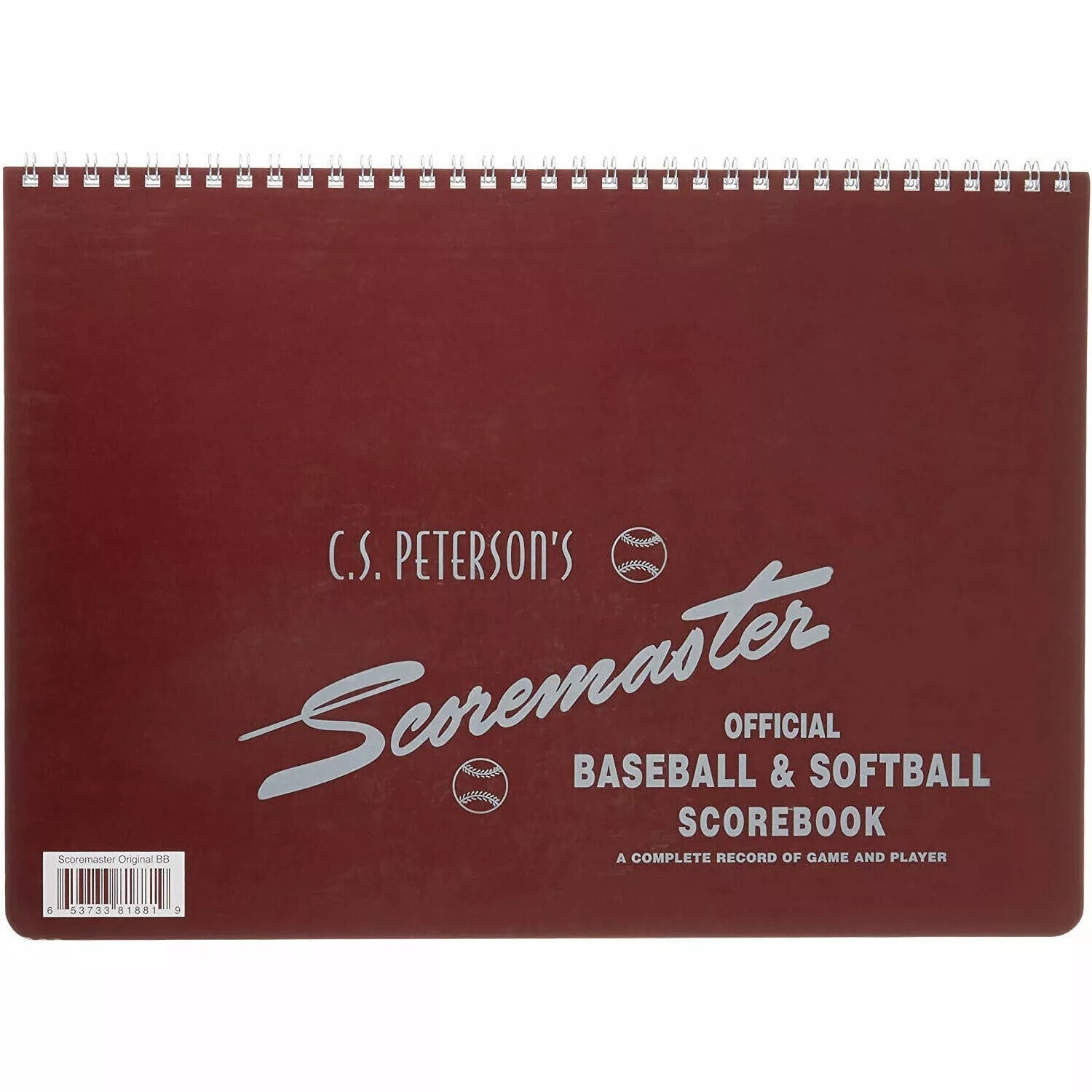 CS Peterson Scoremaster Baseball Softball Scorebook - OFFICIAL - Made in the USA