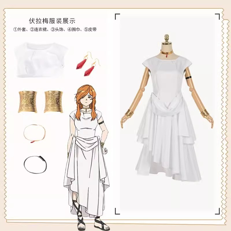 Frieren: Beyond Journey's End Anime Flamme Cosplay Halloween Performance Costume