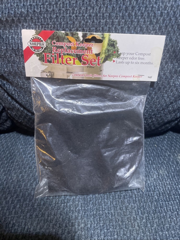 Norpro 94F Compost Keeper Replacement Filter Set Black Authentic Sealed NIP