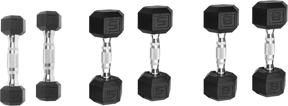 Coated Hex Dumbbell Set
