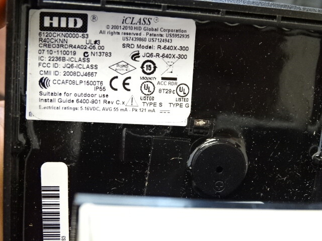HID R40CKNN iCLASS Wall Switch Reader 6120CKN0000-S3