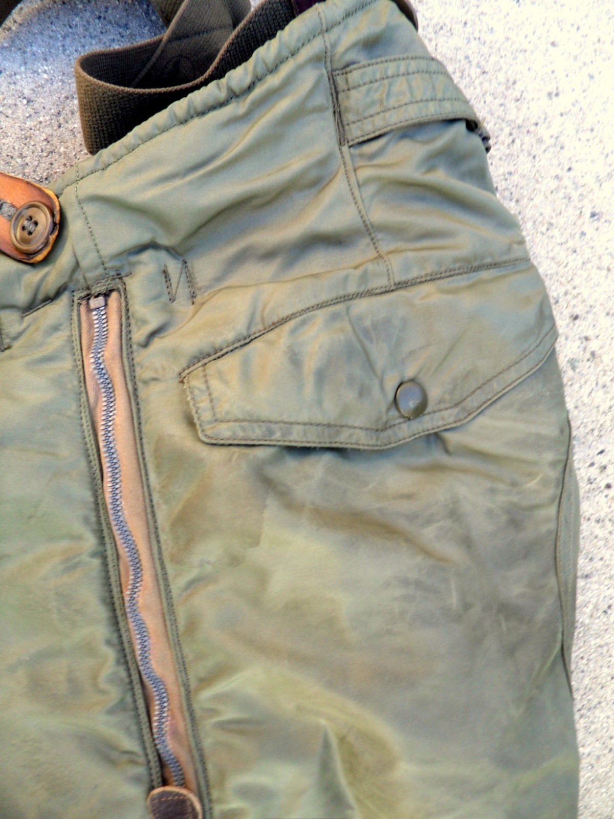 Vtg 50s US Air Force Type F-1 Aircrew Trousers Flight Pants Sz 36 Crown Zipper