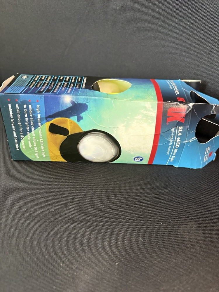 Princeton Tec SL4 LED Dive Light Scuba Flashlight w/ Box Instructions