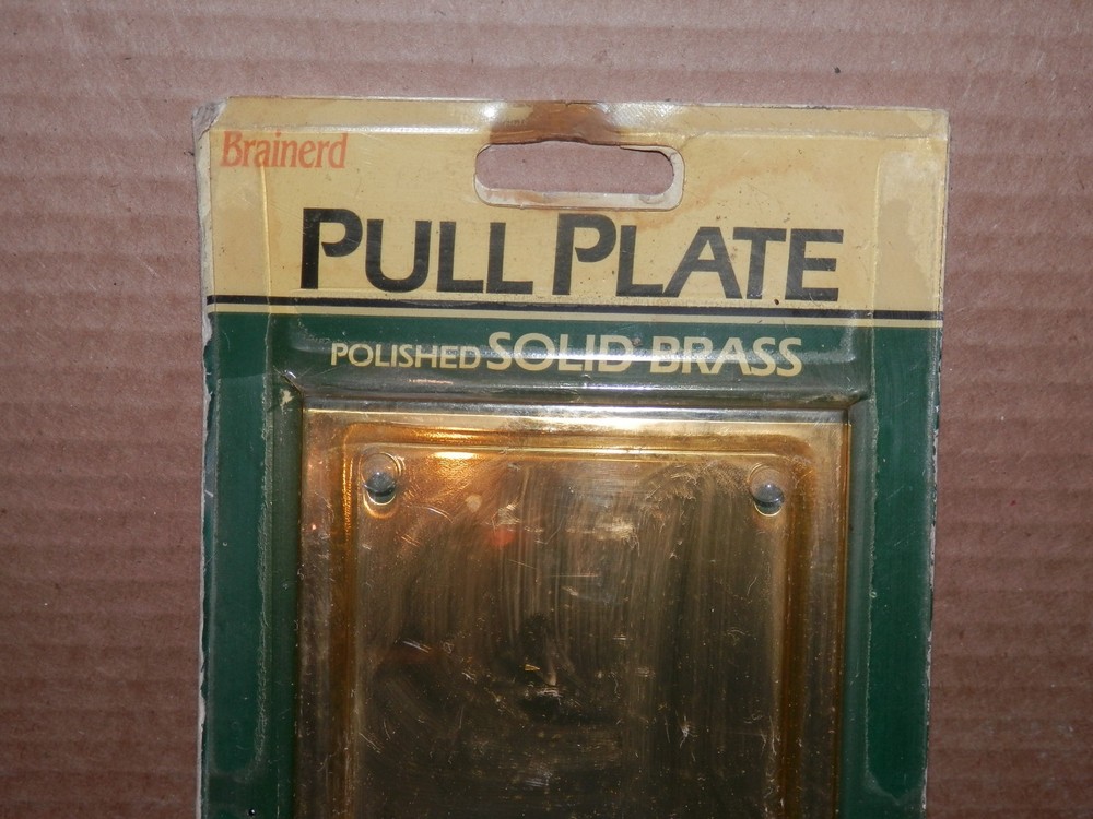 New Brainered polished Solid Brass Door Pull Plate door handle