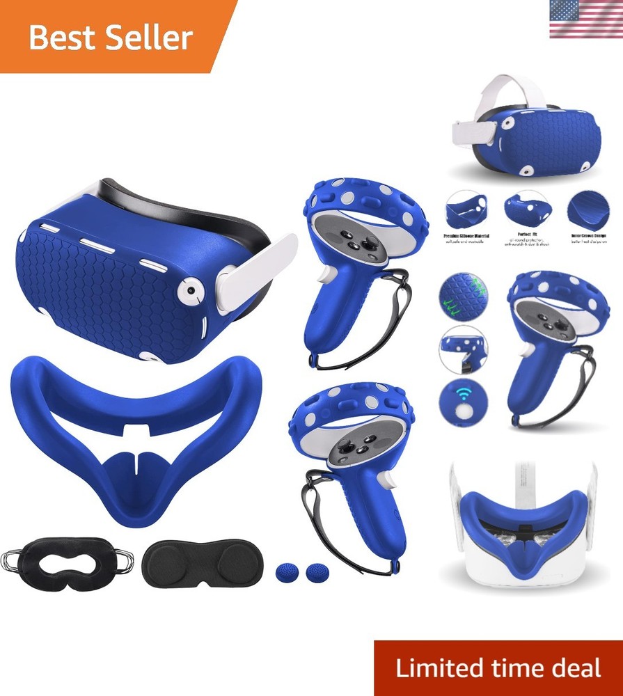 Compatible with Oculus Quest 2 Accessories, VR Silicone face Cover, VR Shell ...