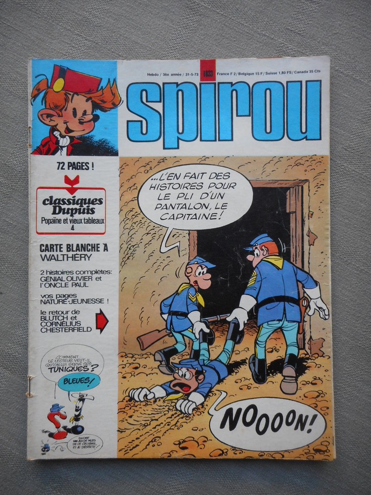 Spirou Weekly No. 1833 Good Condition With Supplement