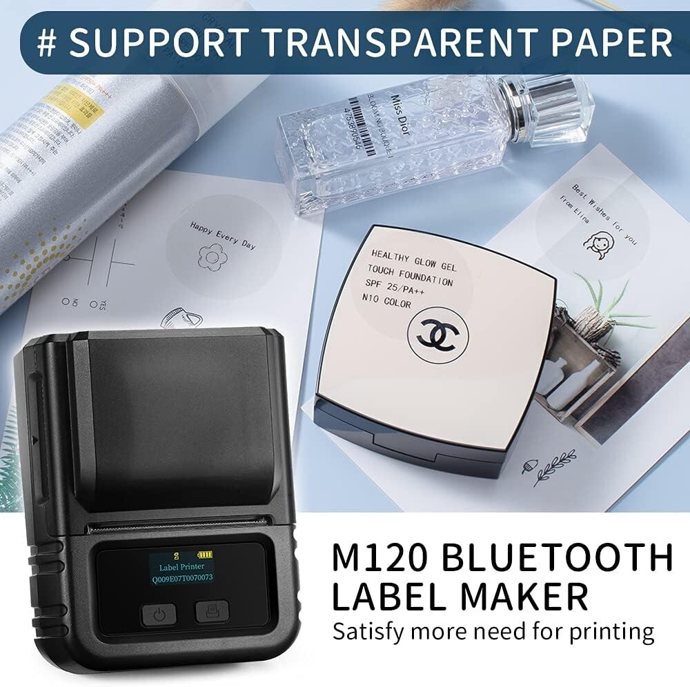 3Rolls Round Transparent Thermal Printer Label 40*40mm for Phomemo M200/M220