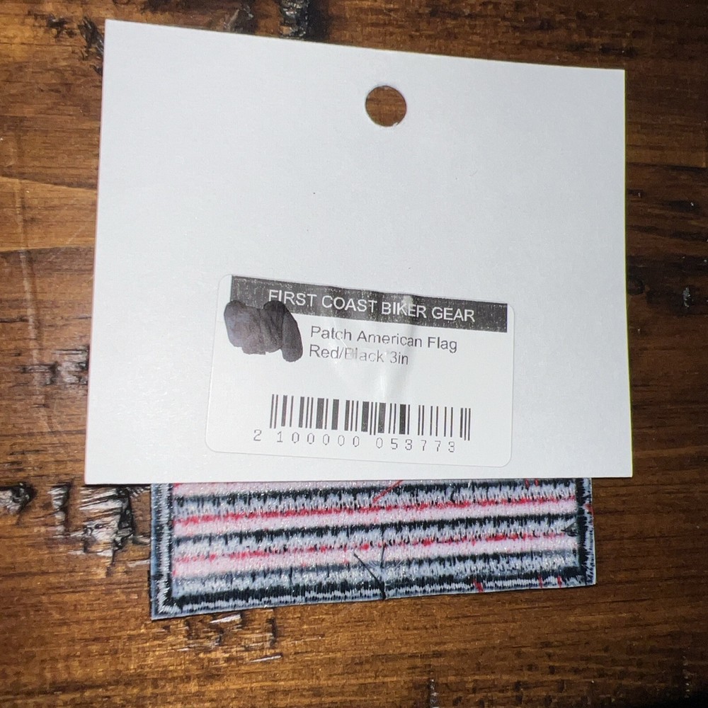American Flag Red And Black 3” Patch