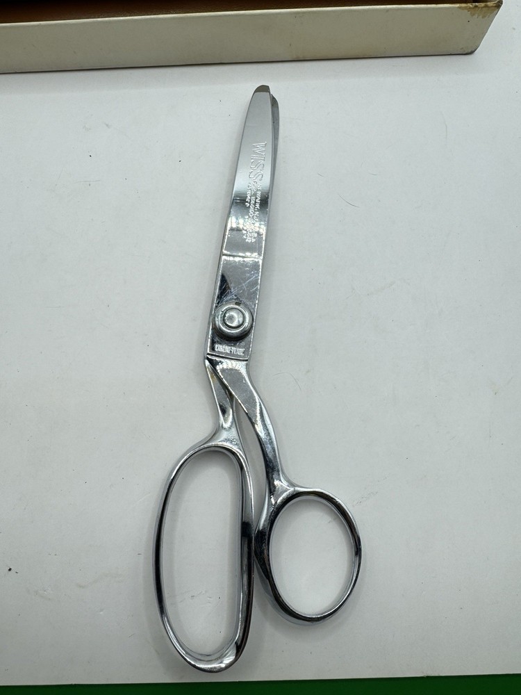 Vintage WISS PINKING SHEARS w/ Leather Case & Box