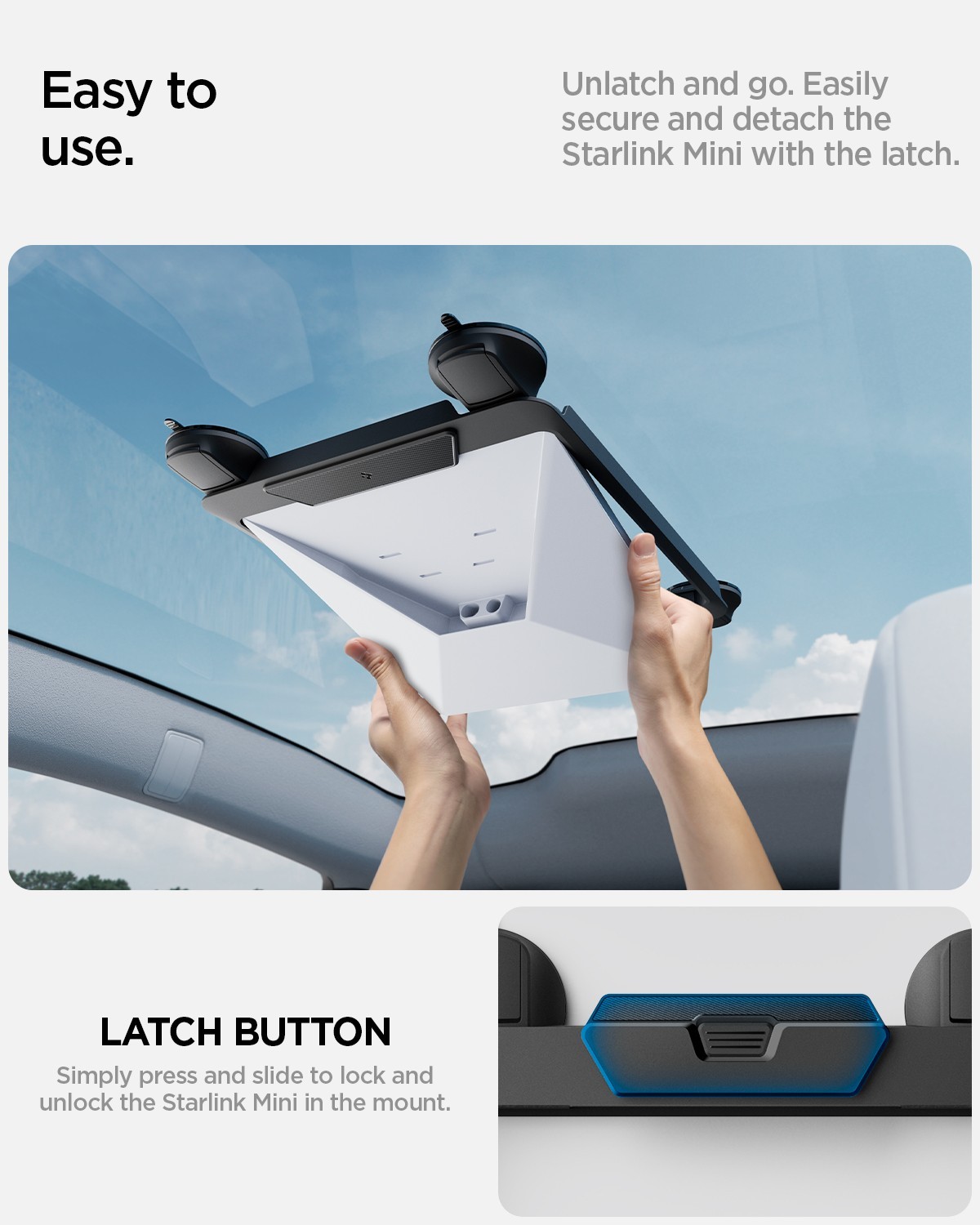 For Starlink Mini | Spigen STL100 Tesla Car Mount