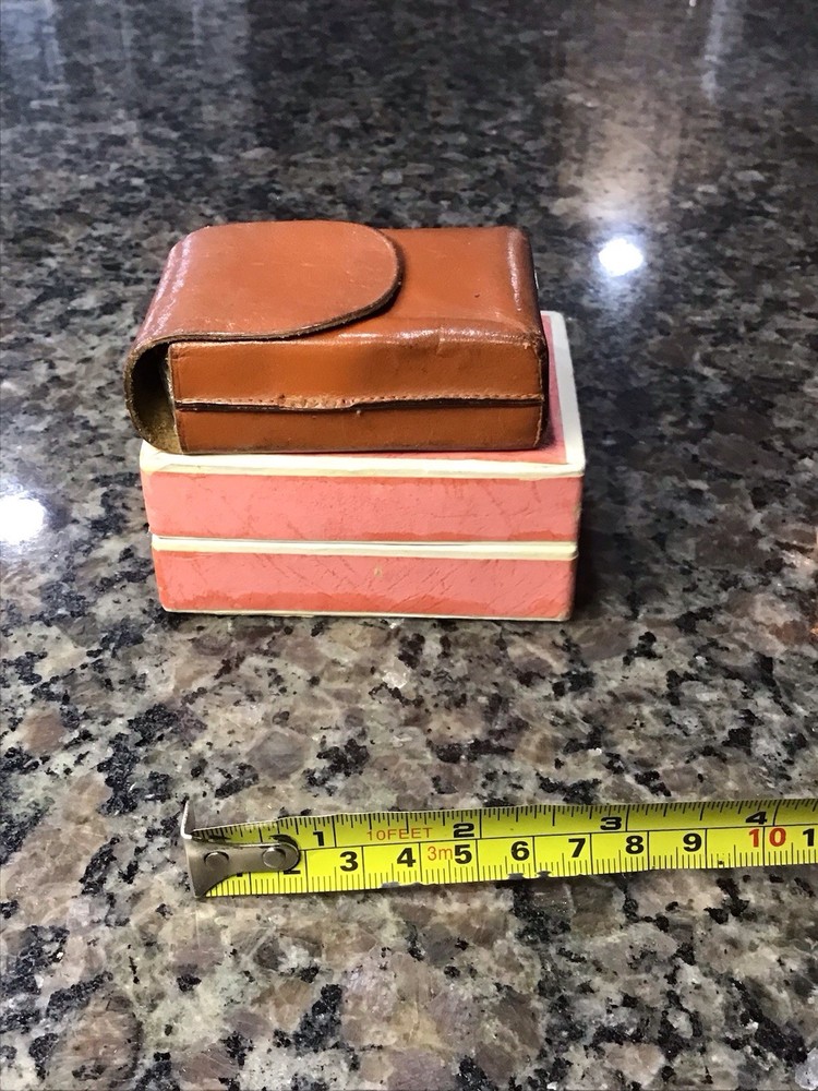 VINTAGE WW2 MILITARY 1940’s Brown Leather Cigarette Holder Hand Stitched Case