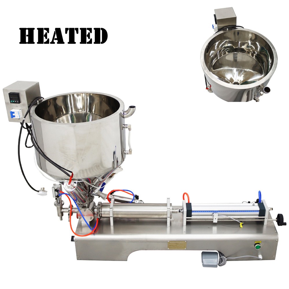 110V 100ml-1000ml Pneumatic Paste liquid Heating Filling Machine Single Nozzle