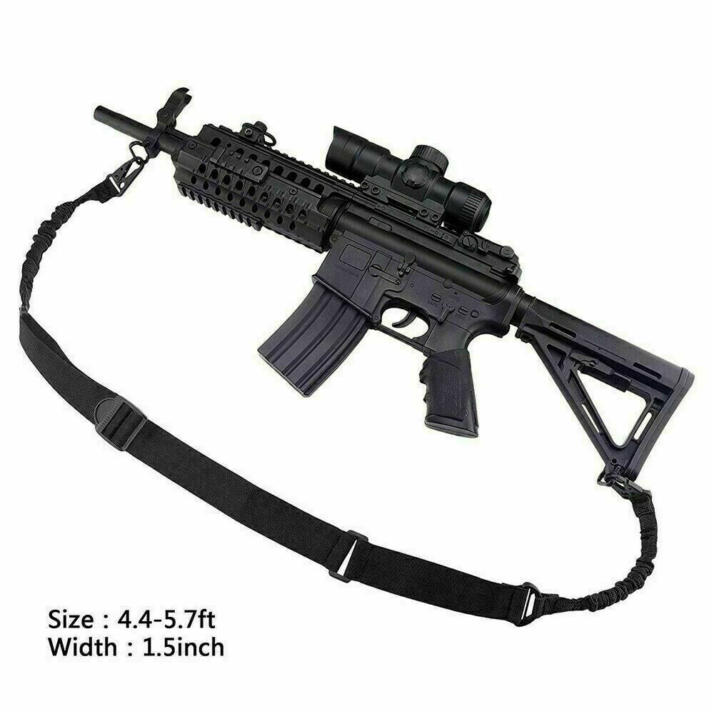 Single Point / Two Point Tactical Gun Rifle Sling Strap Adjustable Airsoft Hunt