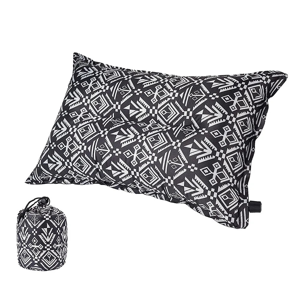 Automatic Inflatable Travel Pillow Foldable Ethnic Style Camping Pillow Lightwei