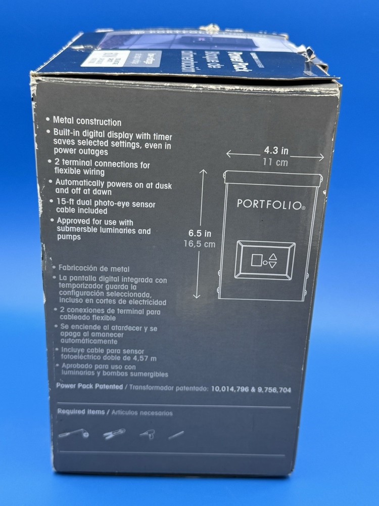 PORTFOLIO LANDSCAPE LIGHTING POWER PACK Transformer Timer Dusk Dawn Sensor 60W