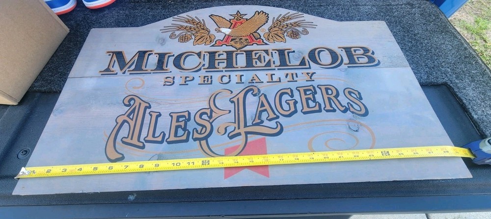 Rare Wood Michelobe Sign
