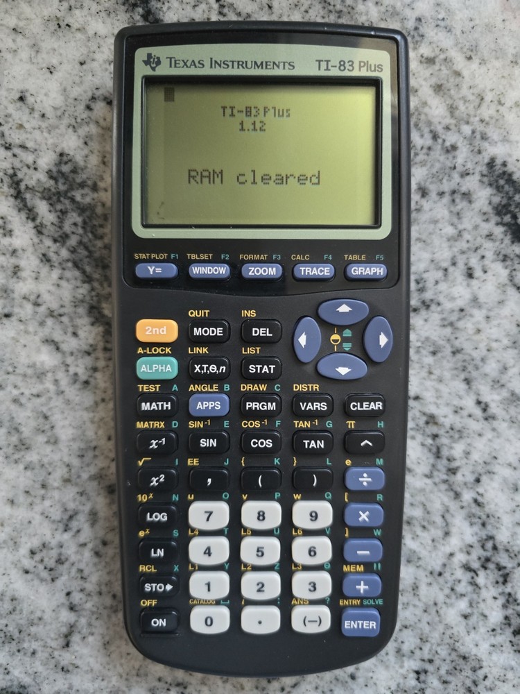 Texas Instruments TI-83 Plus Graphing Calculator Tested With Cover