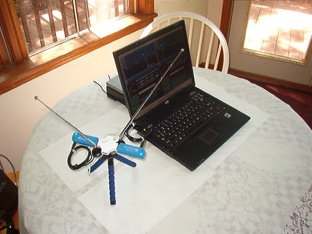 "BLUEBEAM" DUAL SDR RADIO (2x) RTL2832U+R820T2 Drone Tripod Rig