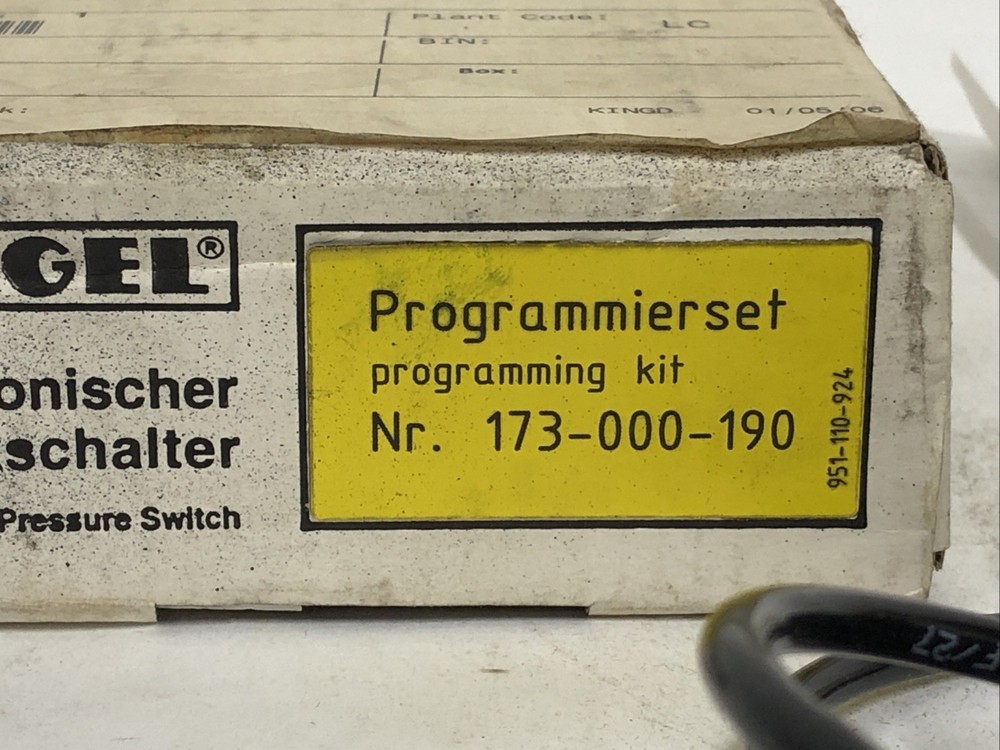 Vogel 173-000-190 DS-E Programming Kit Configuration RS 232 Interface