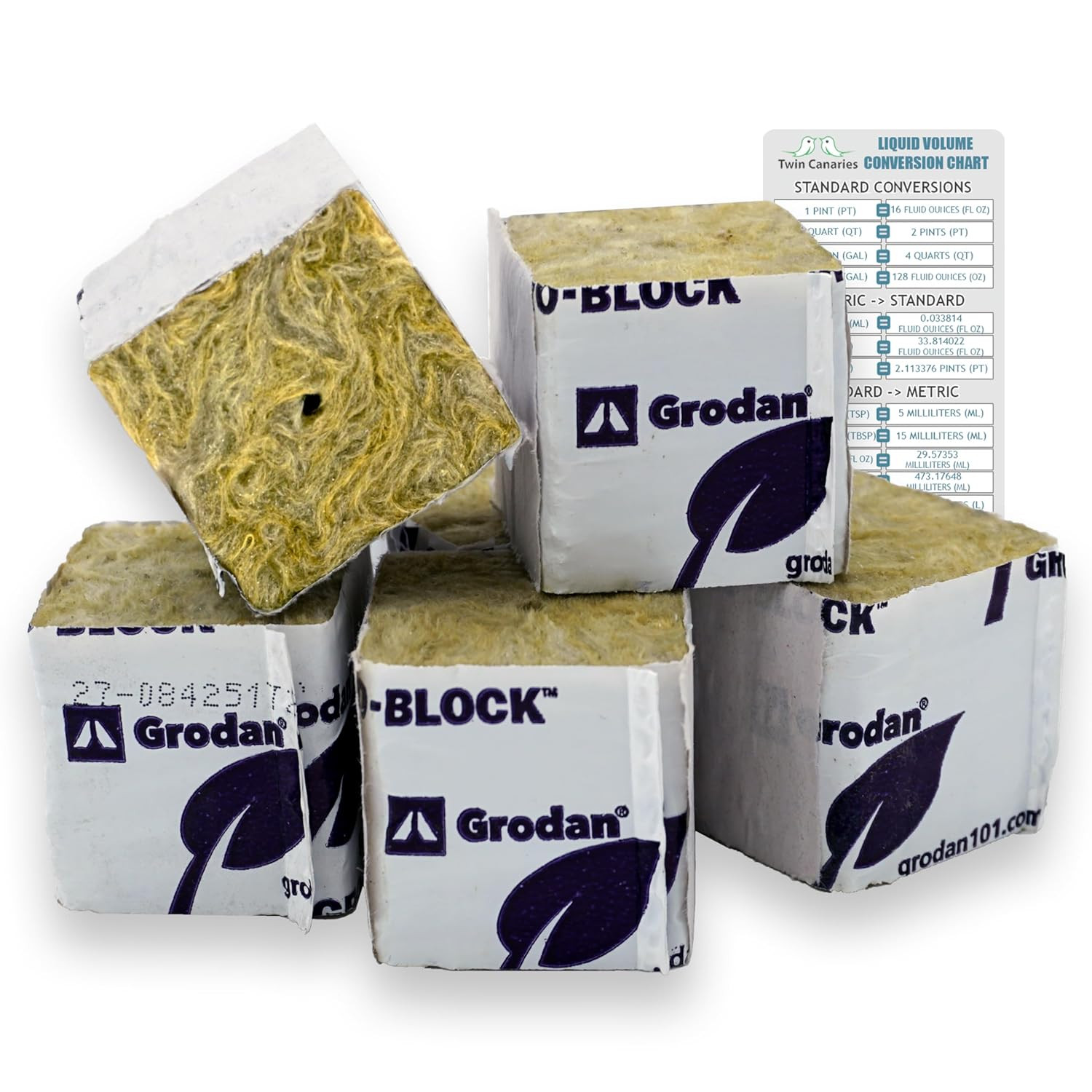 Rockwool Grow Cubes 1.5 Inch Mini Blocks for Seed Starting Hydroponics
