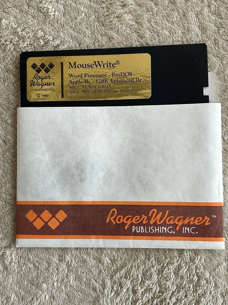 Macintosh MouseWrite Word Processor for Apple IIc IIGS IIe. Software 1985-86 #1