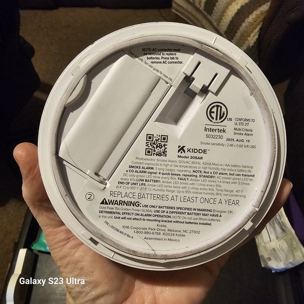 Kidde 20SAR Hardwired Interconnected Smoke Detector w/Photoelectric Sensor E49