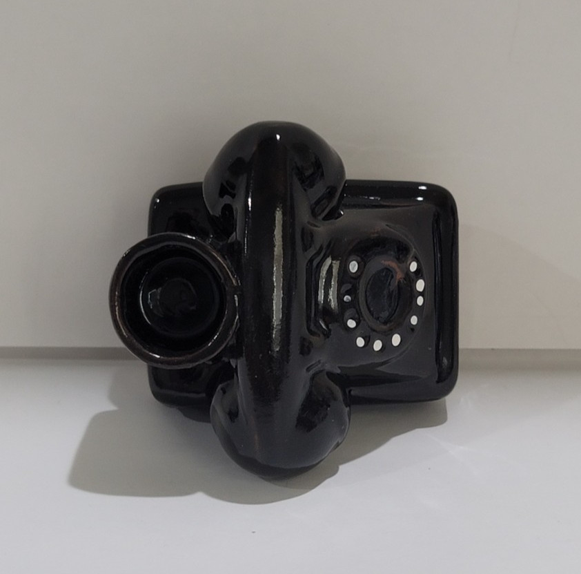 Vintage ROTARY TELEPHONE TIMER - Ceramic with Sand Timer