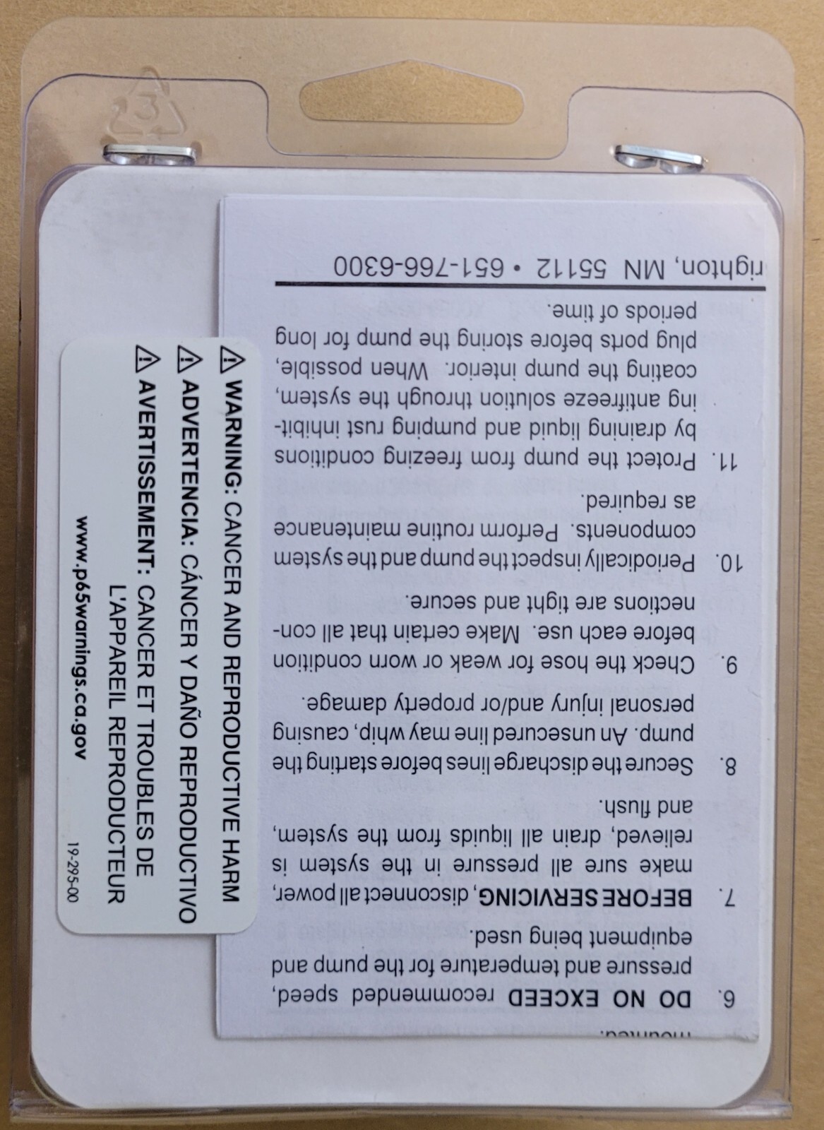 3430-0380 HYPRO Pentair (6500) 6 Roller Pump Repair Kit ** NEW SEALED **
