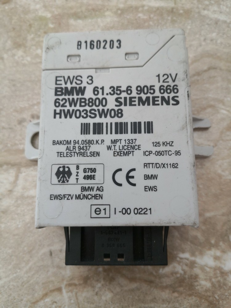 Bmw 3 E46 2004/Immobilizer control unit/61356905666/62WB800