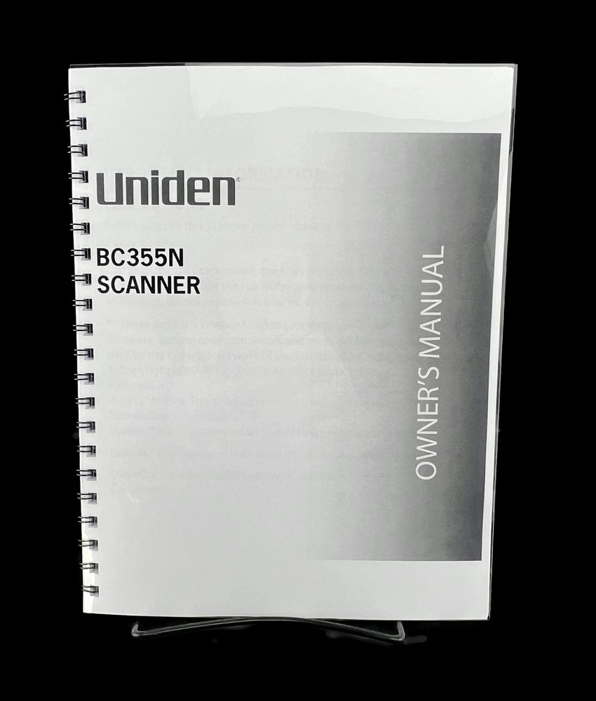 Uniden BC355N Instructions Operating Manual User Guide COIL BOUND