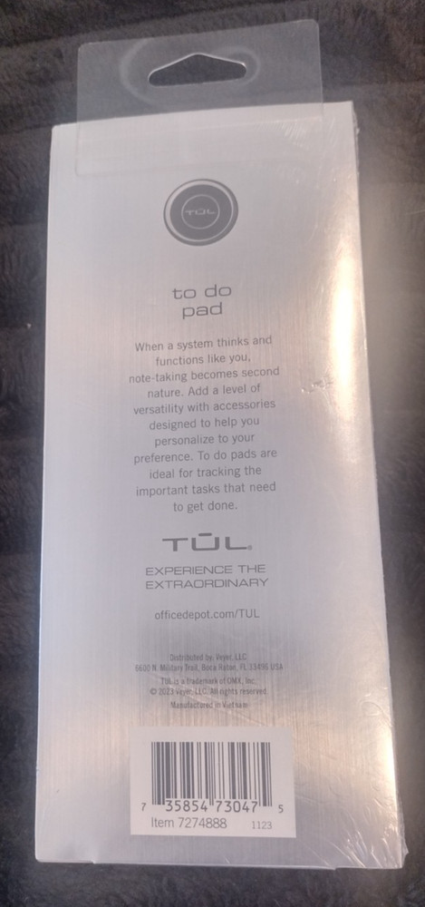 TUL To Do Pad 50 Sheets Mint Note-Taking Pad Sealed