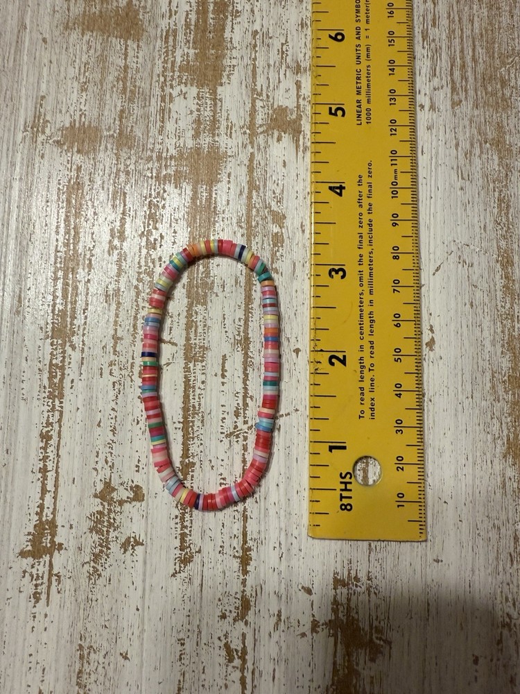 Multicolor Clay Stretchy Bracelet