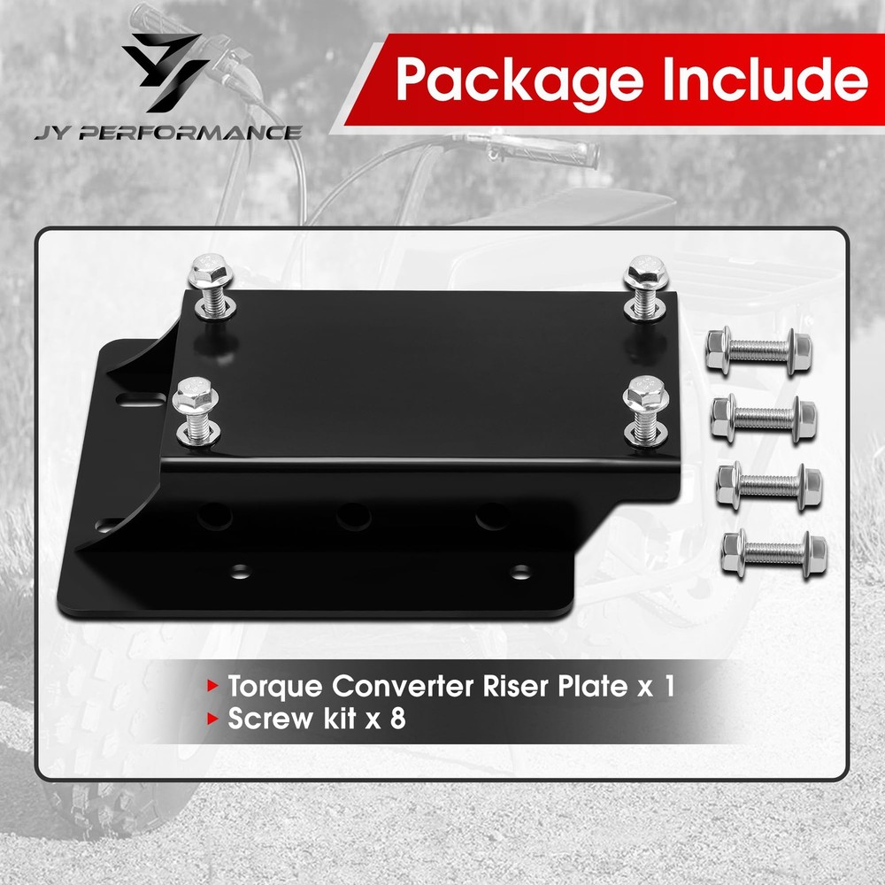 JY PERFORMANCE Torque Converter Motor Riser Plate Mount for Predator 196cc /...