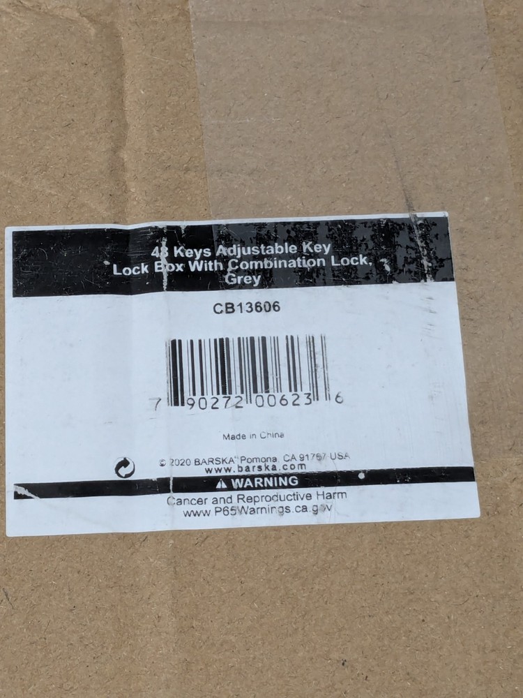 Barska 48 Keys Adjustable Key Lock Box with Combination Lock CB13606