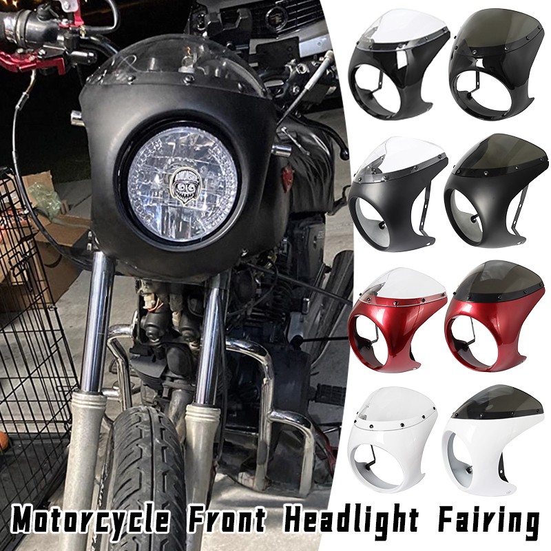 Motorcycle Front Headlight Fairing Windshield Universal 7inch Windscreen
