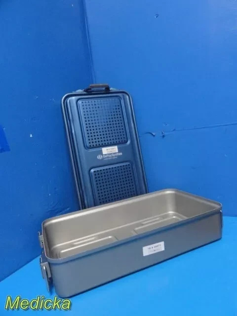 Medical Instrument Sterilization Case – Full Size, Dual-Level, Solid Base ~36571
