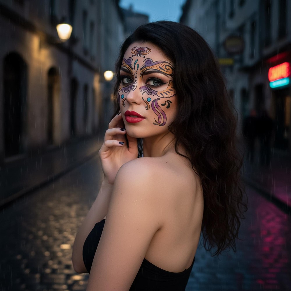 Carnivale Face Tattoo Costume Accessory