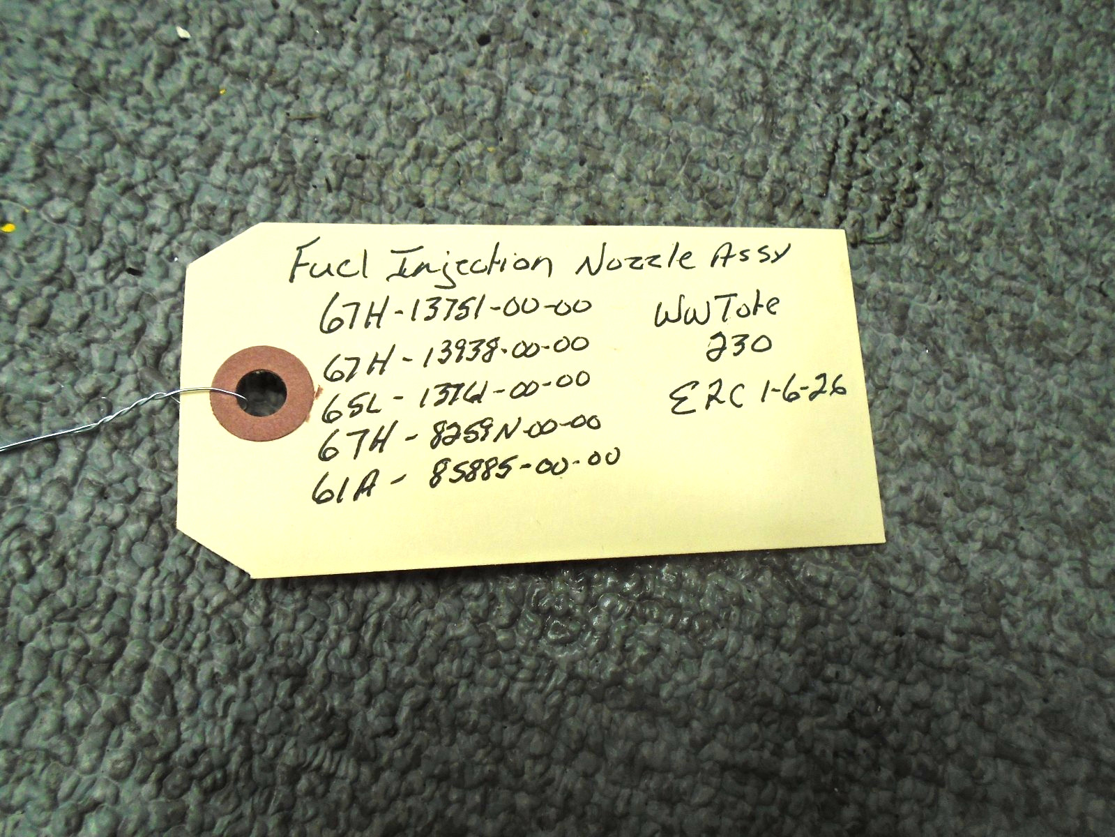 Yamaha OX66 2001-2005 150-250 Hp FUEL INJECTION NOZZLE ASSY 67H-13751-00-00