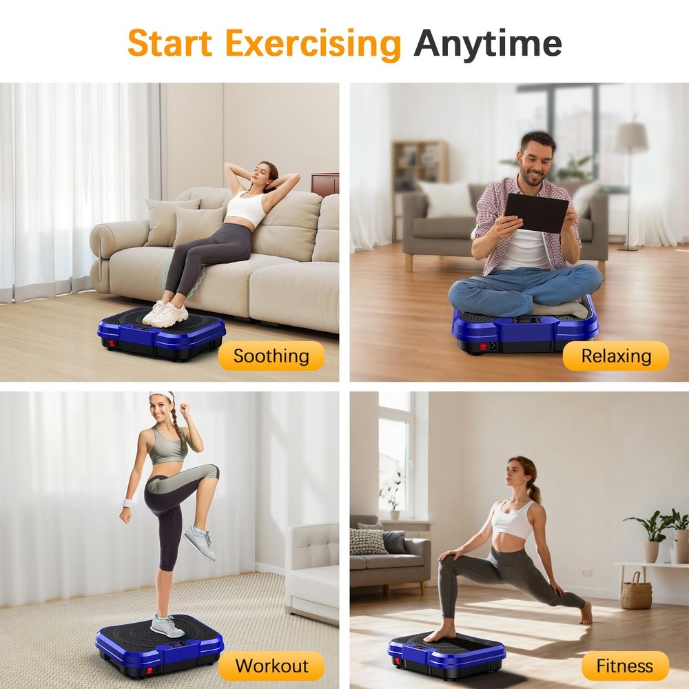 Vibration Plate Exercise Machine,Vibrating Platform for Lymphatic Drainage wi...